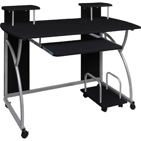 Computer Desk Black 110x52x88.5 cm Engineered Wood vidaXL