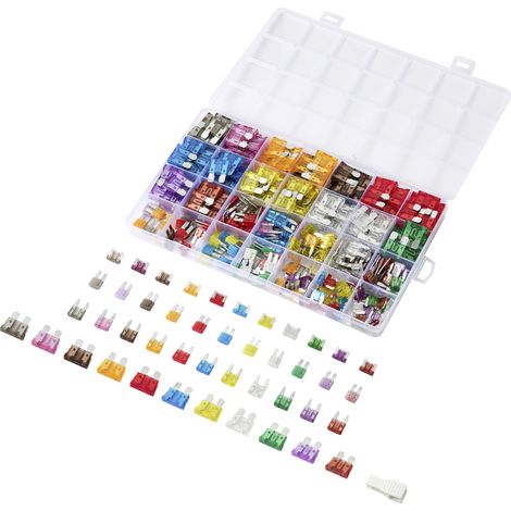 TRU COMPONENTS 360pcs fuse kit TC-14382272 Sicherungs-Set, Sicherungszieher 2 A, 3 A, 5 A, 7.5 A, 10 (1/3)