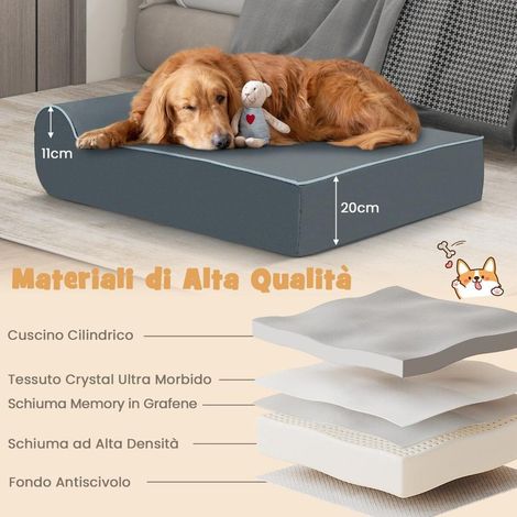 Confort orthopédique - lit pour chien en mousse mémoire avec appui-tête antidérapant, grands chiens (1/5)