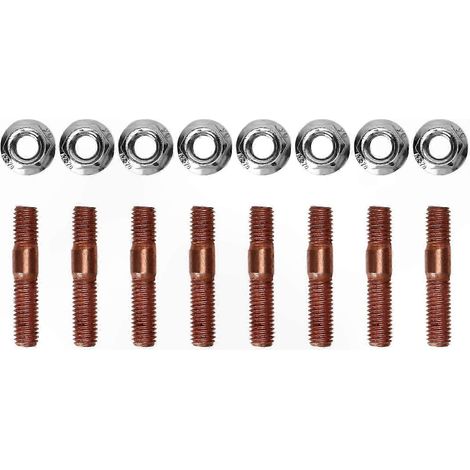 8-mm-Gewindebolzen-Set für Turbolader – Hochdruck-Befestigungselemente aus Metalllegierung für Abgaskrümmer, Satz mit 8 hochbelastbaren Schrauben und Muttern (1/5)