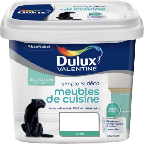 Peinture Meubles de cuisine Dulux Valentine Simple & Déco Blanc 0,5 L