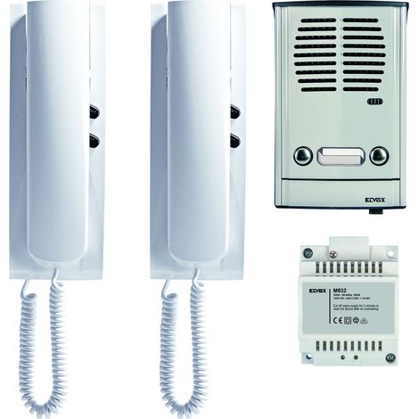 Vimar 885E Kit citofonico bifam. 4+2 cond. 88TD + 8870, dimensioni del pannello di ingresso 105x161x35mm (larghezza x altezza x profondità) (1/3)