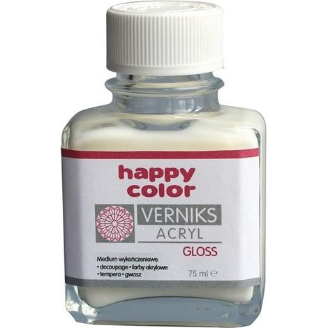 Vernis acrylique transparent 75 ml, couleur joyeuse