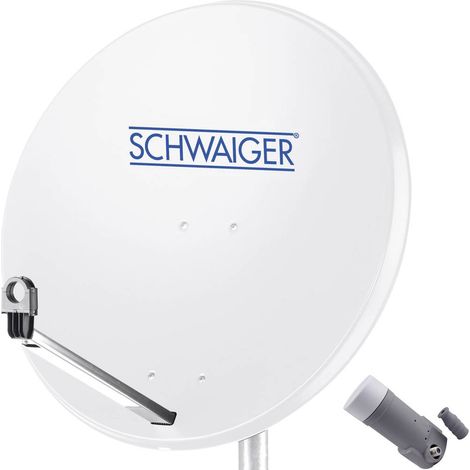 Parabole 80 cm - Schwaiger - Single-LNB - Gris - Résistante aux intempéries - Haute puissance (1/5)
