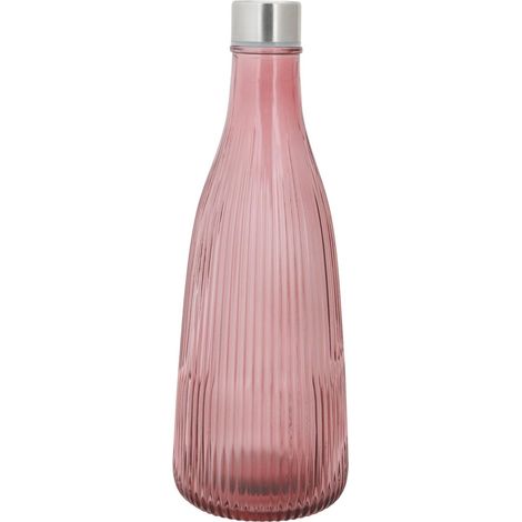 Bouteille en verre Atla, 1L, Deep Maroon-avec bouchon (1/3)