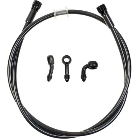 Tuyaux de frein hydrauliques universels pour motos 400 mm à 2400 mm Raccords pivotants Trous de montage M10 usinés CNC pour scooters, motos, ATV et motos tout-terrain (1/5)