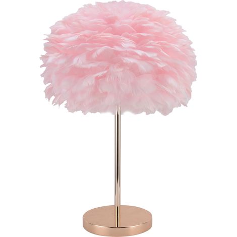 Lampe de bureau E27 à plumes, support moderne pour lampe de table, idéale pour une chambre, un mariage ou un anniversaire. Prise UE 220 V.
