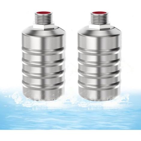 Válvula de flotador totalmente automática (paquete de 2) - Acero inoxidable 304 - Entrada de agua superior de 1/2" (1/5)