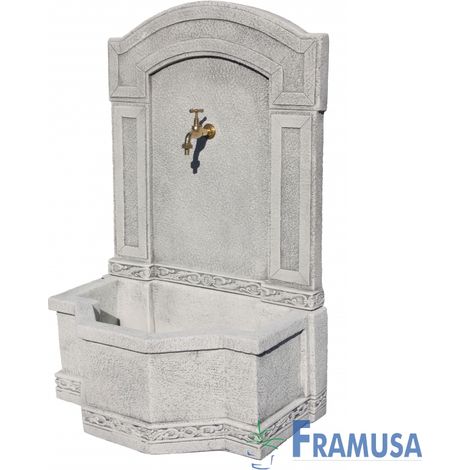 FUENTE DE PIEDRA ARTIFICIAL MURAL DE PARED ARCADIA GRIS PARA JARDIN (1/2)
