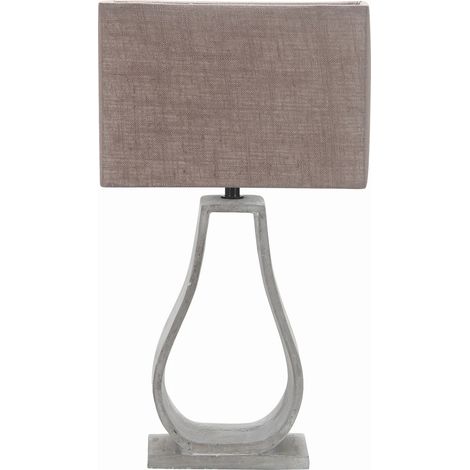 Lampada da tavolo Candellux Femo grigia cemento E27 (1/3)
