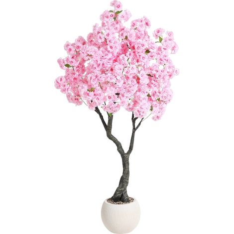 Ciliegio artificiale, design realistico, nessuna manutenzione, rosa E - 150 cm (1/2)