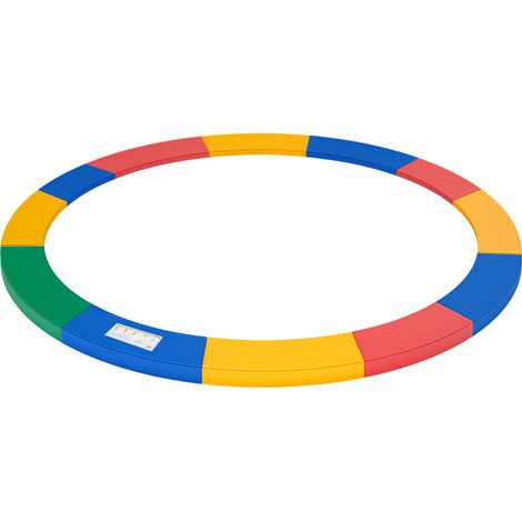 Coussin de protection pour trampoline, rouge, Ø 366 cm, protection UV, avec coussin, remplacement trampoline, sécurité enfant