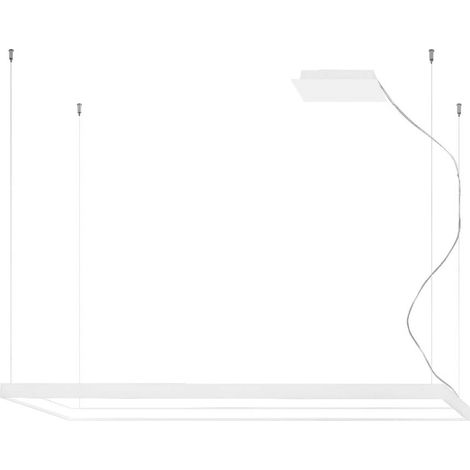 Suspension lampe salle à manger suspension lampe LED blanche chambre cadre aluminium (1/5)