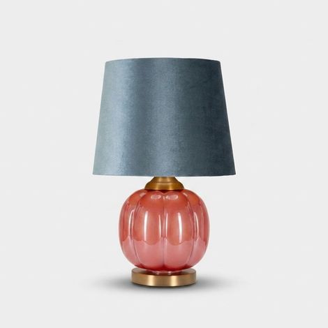 Tischlampe aus Glas und Stoff Helene Ball (1/5)