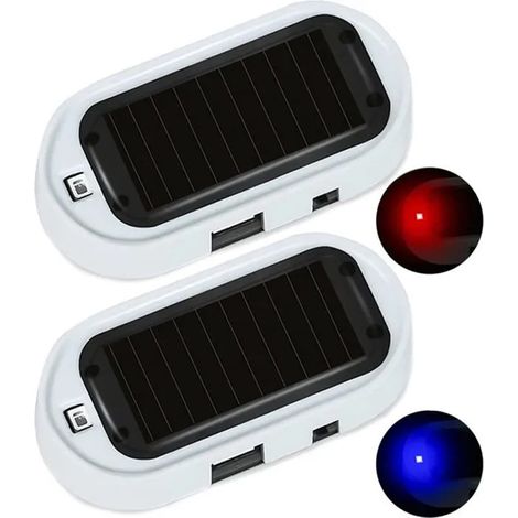 Alarme Factice - LED Clignotante - Alimentation USB - Pour Voiture - 2 Pièces