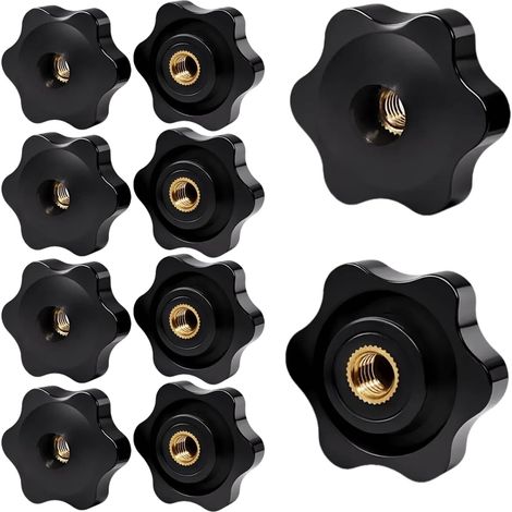 10 Stück M8 x 32 Spannknöpfe, M8 Sternmuttern für Sternschrauben, Flügelmuttern für Möbel. Mechanische und elektronische Geräte