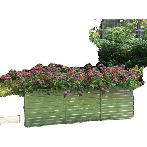 Hochbeet, verzinkter Stahl, 240 x 40 x 77 cm, ideal für den Gemüseanbau, rostfreies Design, einfache Montage (1/5)