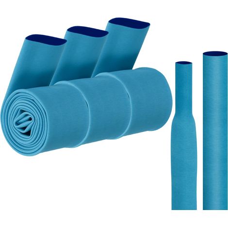 3Pcs 1M 25mm Dia Gaine Thermorétractable Canne à Pêche Bleu Givré (1/5)