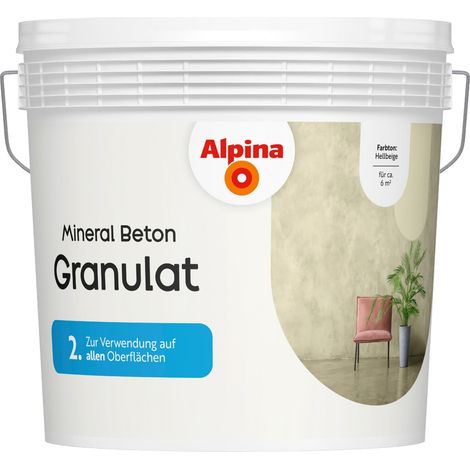 Alpina Mineral Beton Granulat hellbeige 6 kg Innen (1/2)