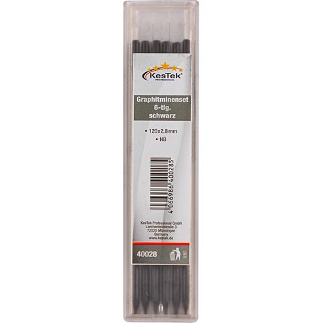 Kestek Graphitminenset Minenset 6tlg, grau u. a. für Tiefenlochmarker Baumarker (1/2)