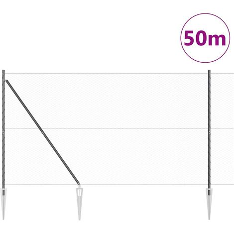 Maison Exclusive - Outdoor sechseckiger Zaun mit Pfosten 50 x 1,6 (1/5)