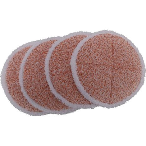 Lot de 4 tampons de rechange pour balai à récurer robuste Bissell Spinwave 2039A 2124 pour balai à sol dur électrique