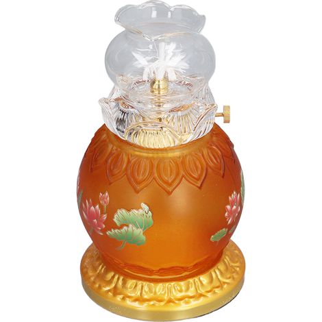Lampe à huile bouddhiste émaillée pour temples, églises et autels, décoration sacrée (1/5)