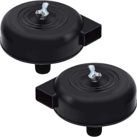 Filtre de compresseur 2 pièces, compresseur silencieux à filetage mâle 16 mm 3/8pt pour compresseur d'air (noir) (1/3)