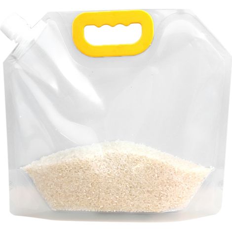 2.5L Sac de Conservation pour Céréales Transparent, Riz Anti-Humidité, Sachet Scellé Épaissi, Poche à Vide Portable (1/5)