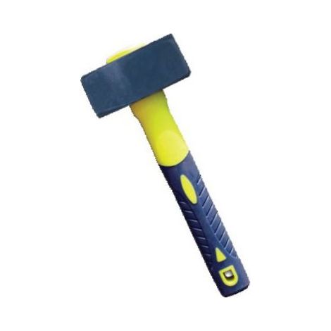 Massette conique 1,25 kg – Manche tri-matière ergonomique 260 mm – Acier pour démolition et sculpture – Confort d'utilisation optimal