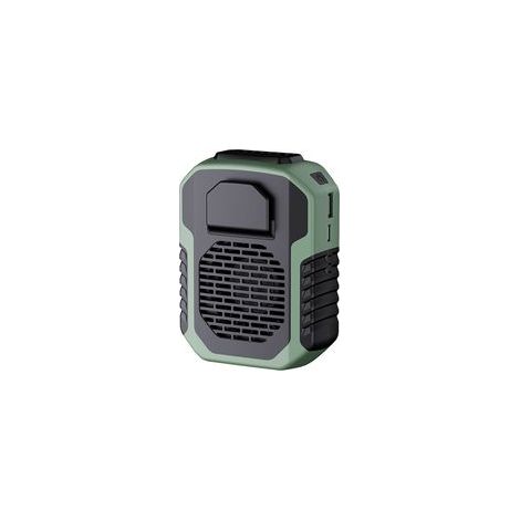 Mini ventilateur à pince ceinture 6000 mAh, 3 vitesses, mains libres, banque d'alimentation, vert – (1/5)