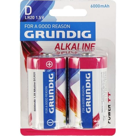Batterien (LR20) alkalisch grundig 2 Stk./bl