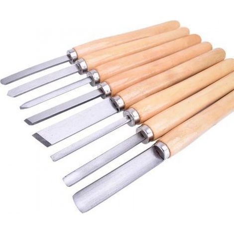 (8 pieces) HSS wood chisel set, wood turning tools, lathe chisel set for hardwood turning (1/5)