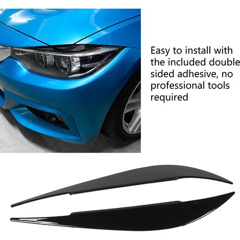 Coppia di cornici per fari anteriori per BMW Serie 4 F32 F33 F36 2014-2020 - Nero lucido (1/5)