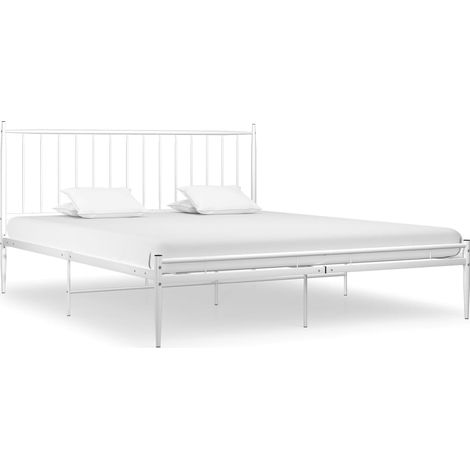 Maison Exclusive - Bett Weiß Metall 180x200 cm
