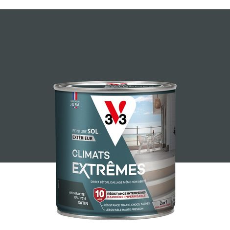 Pintura para suelos V33 para climas extremos, antracita satinada, 0,5 L V33 (1/4)