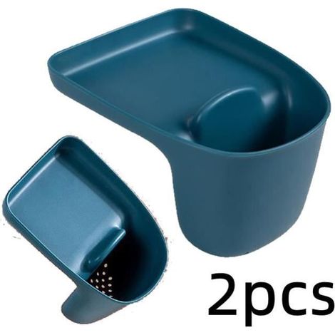 Organisateur d'évier - Non spécifié - Panier de vidange - Ventouse - Matériau PP - Couleur Bleu (1/4)