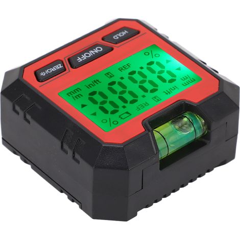 Digitale rote Wasserwaage für Holzarbeiten, elektronischer Winkelmesser mit horizontaler Libelle (1/5)
