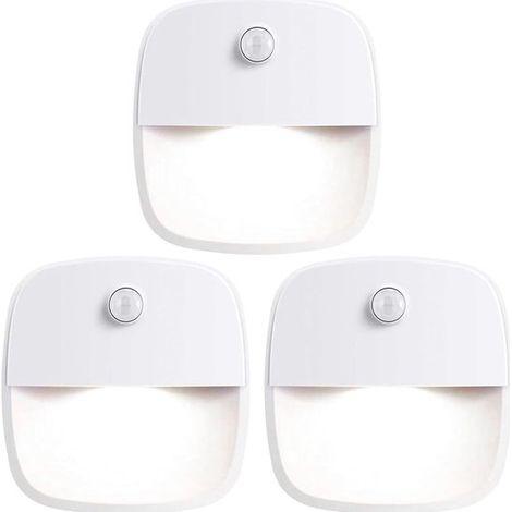 Luce con sensore di movimento migliorata per uso interno, illuminazione per scale a batteria, luce notturna a LED autoadesiva senza fili per (1/4)