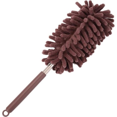 Plumeau en microfibre pour tableau de bord de voiture, outil de dépoussiérage pour la maison, nettoyage de fenêtres et de meubles, chocolat (1/5)