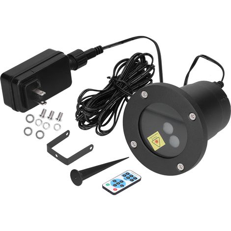 Lampes de projection rotatives colorées double trou avec télécommande infrarouge et radiofréquence, prise américaine 100V-240V (1/5)