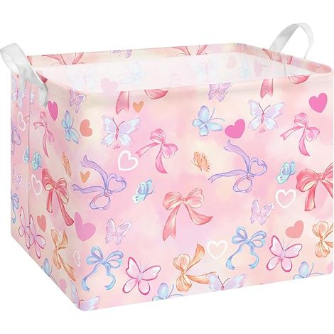 panier de rangement rectangulaire étanche avec poignée, panier de rangement pour vêtements et jouets, thème astronaute, dimensions 40 x 30 x 30 cm, adapté aux filles et garçons (1/5)