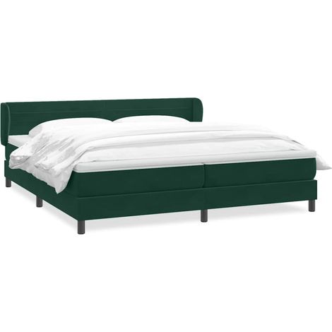 Maison Exclusive - Boxspringbett mit Matratzen Dunkelgrün 180x220