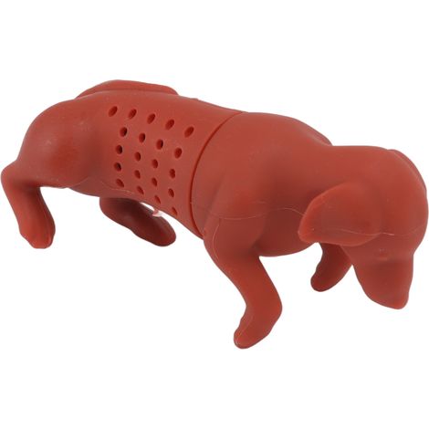 Infuseur à thé en silicone forme d'animal mignon, passoire à thé flexible en silicone pour thé en vrac, modèle teckel (1/5)