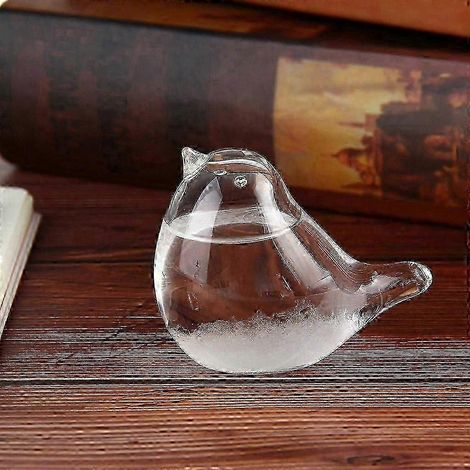 Wetteranzeiger aus Glas in Vogelform, Kristall-Tischdekoration, 70 ml – Gut-White (1/5)