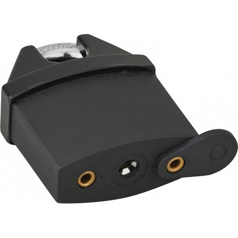 Lucchetto ACERA con chiave, base 60 mm, arco in acciaio temprato, 3 chiavi a disco - SERRUPRIX
