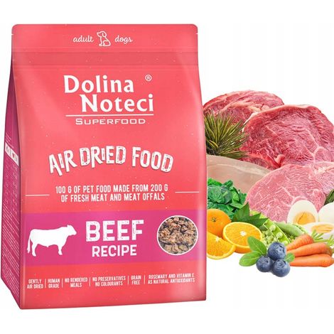 DOLINA NOTECI SUPERFOOD Trockenfutter für Hunde, Rindfleisch, 1 kg