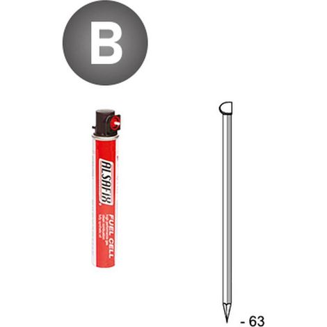 3 300 Pointes Lisses en Bandes Collées 34° (Pack) - 2.8x63 mm - D-Work (1/5)