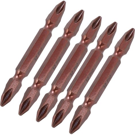 Set mit 5 doppelseitigen Schraubendreherbits, Elektrowerkzeug, Ersatzteil für Reparaturen, 65 mm (1/5)