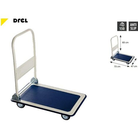 Drel wózek magazynowy 4-kołowy 150kg platforma 73x47cm